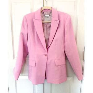 Ted Baker Myyia Pink single-breasted blazer & slim pleated trousers - size 2